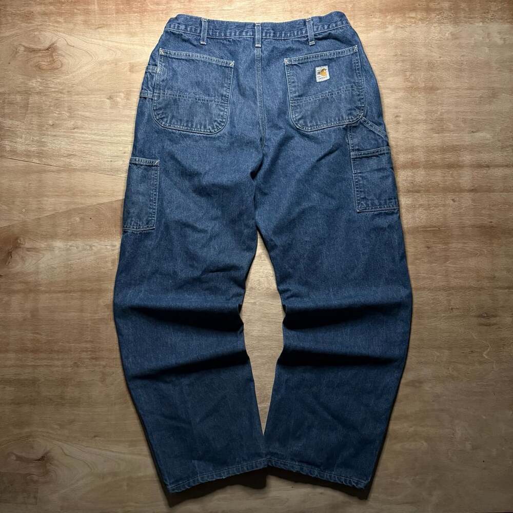 Baggy Workwear Carhartt FR Cat 2 Carpenter Jeans 36x32 Utility Denim